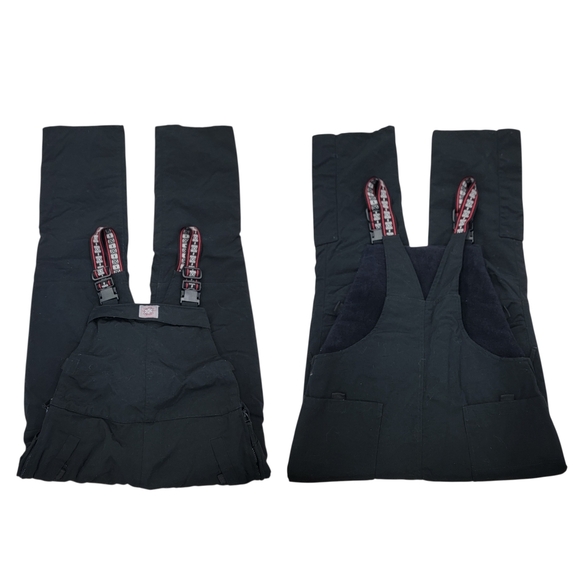 Polo Jeans Co. Ralph Lauren Ski Bib Overalls Snow Pants Black Women’s Large - Picture 7 of 17